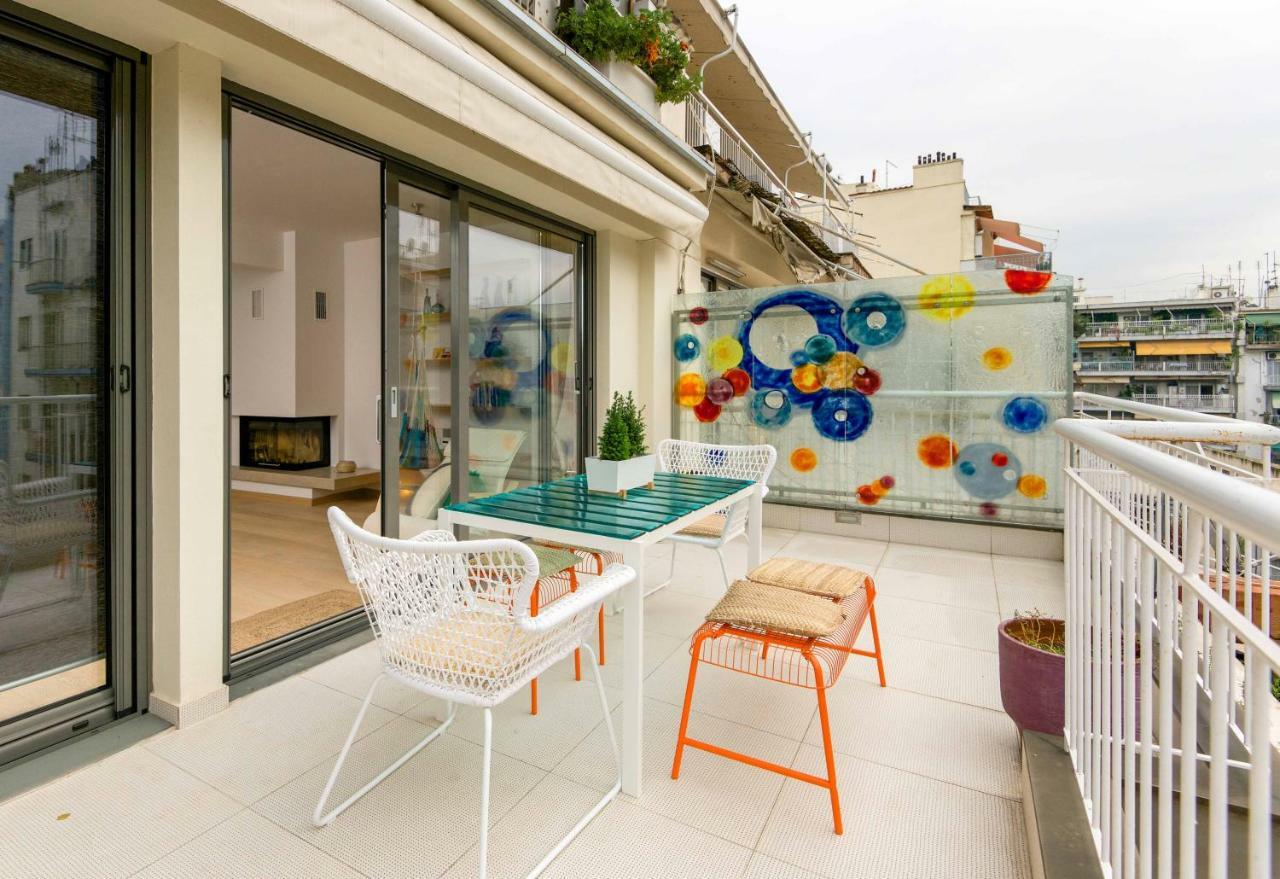 Stylish 3-Bedroom Apartment & Terrace Θεσσαλονίκη Εξωτερικό φωτογραφία
